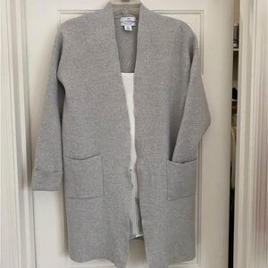 Halston brand extra fine merino wool long sweater jacket size m